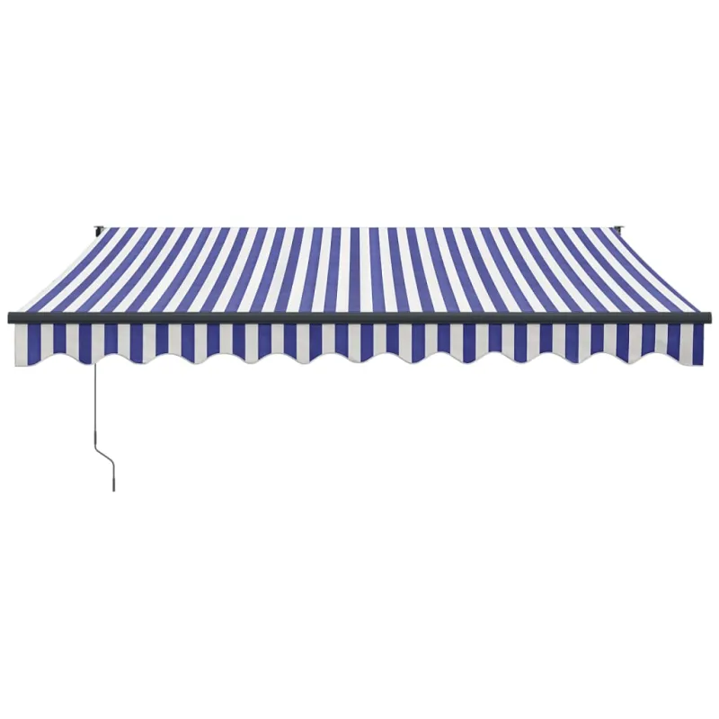 Automatinė ištraukiama markizė, mėlyna/balta, 3x2,5m