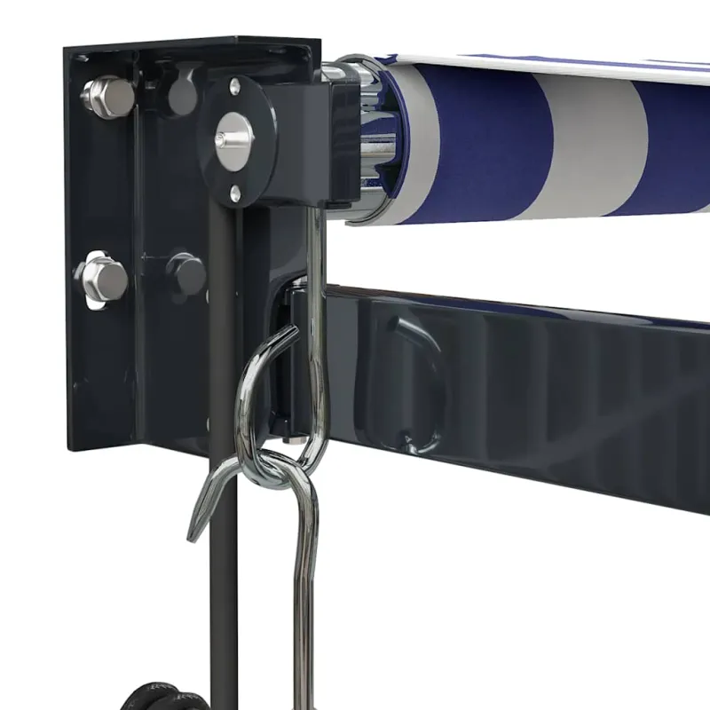 Automatinė ištraukiama markizė, mėlyna ir balta, 3,5x2,5m