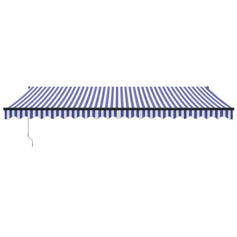 Automatinė ištraukiama markizė, mėlyna ir balta, 5x3m