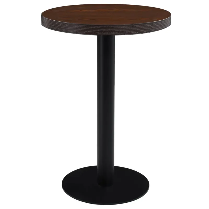 Bistro staliukas, tamsiai rudos spalvos, 60cm, MDF
