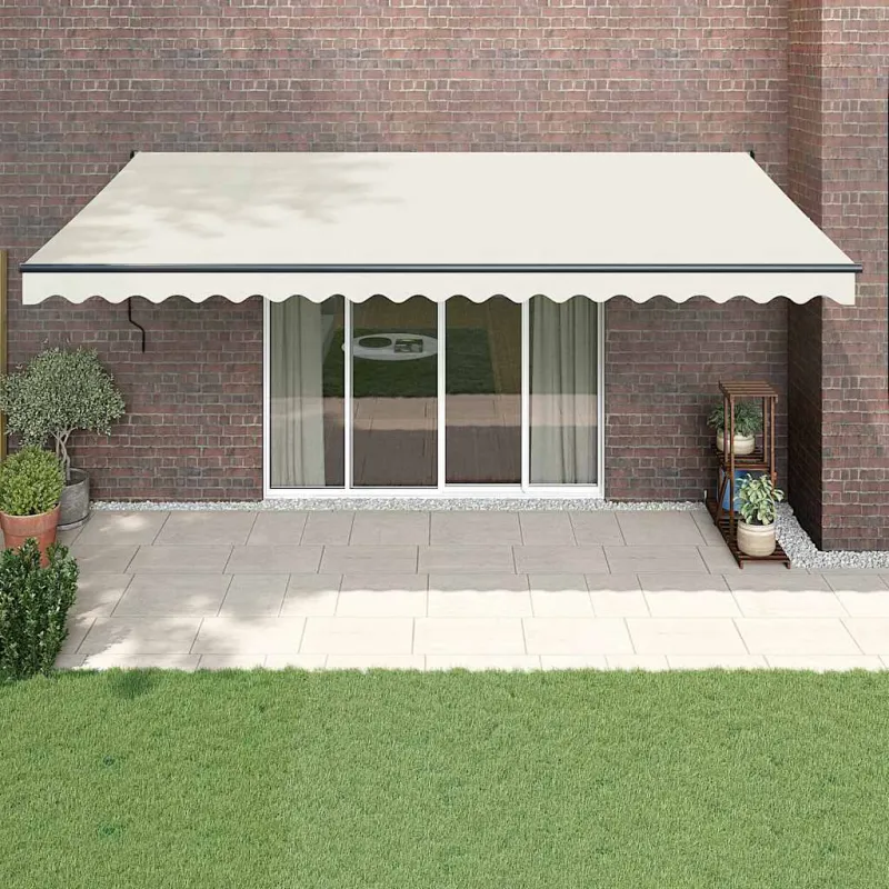 Automatinė ištraukiama markizė, kreminės spalvos, 5x3m