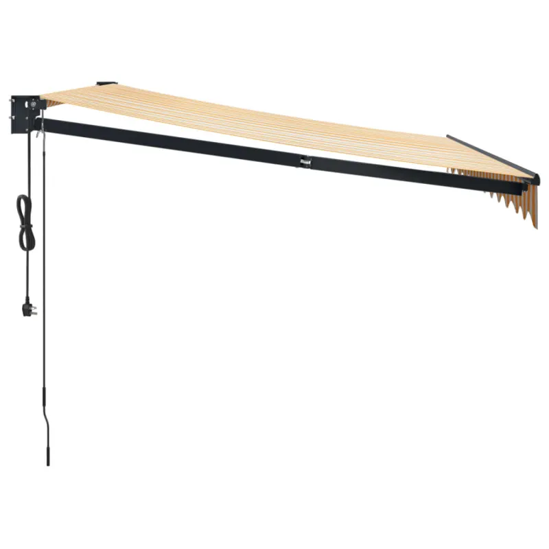 Automatinė ištraukiama markizė, geltona ir balta, 3x2,5m