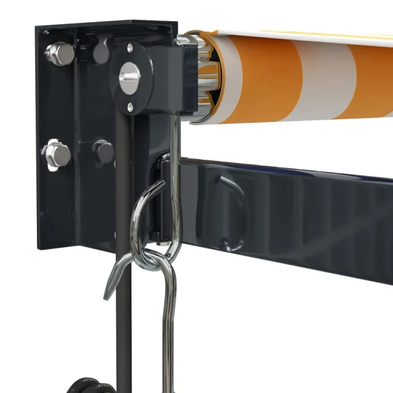 Automatinė ištraukiama markizė, geltona ir balta, 3x2,5m