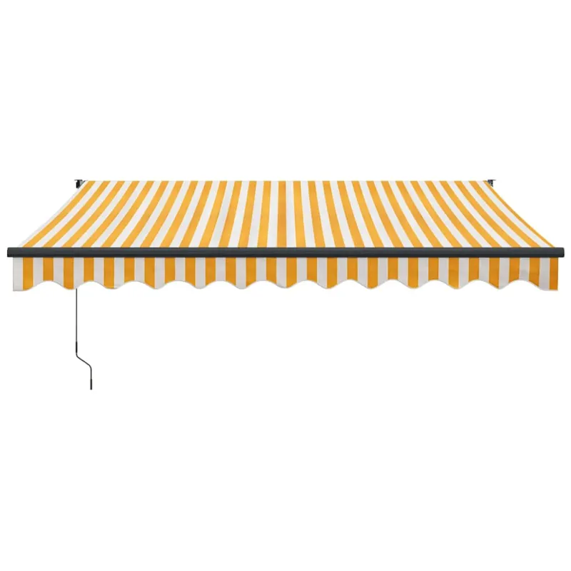 Automatinė ištraukiama markizė, geltona ir balta, 3,5x2,5m