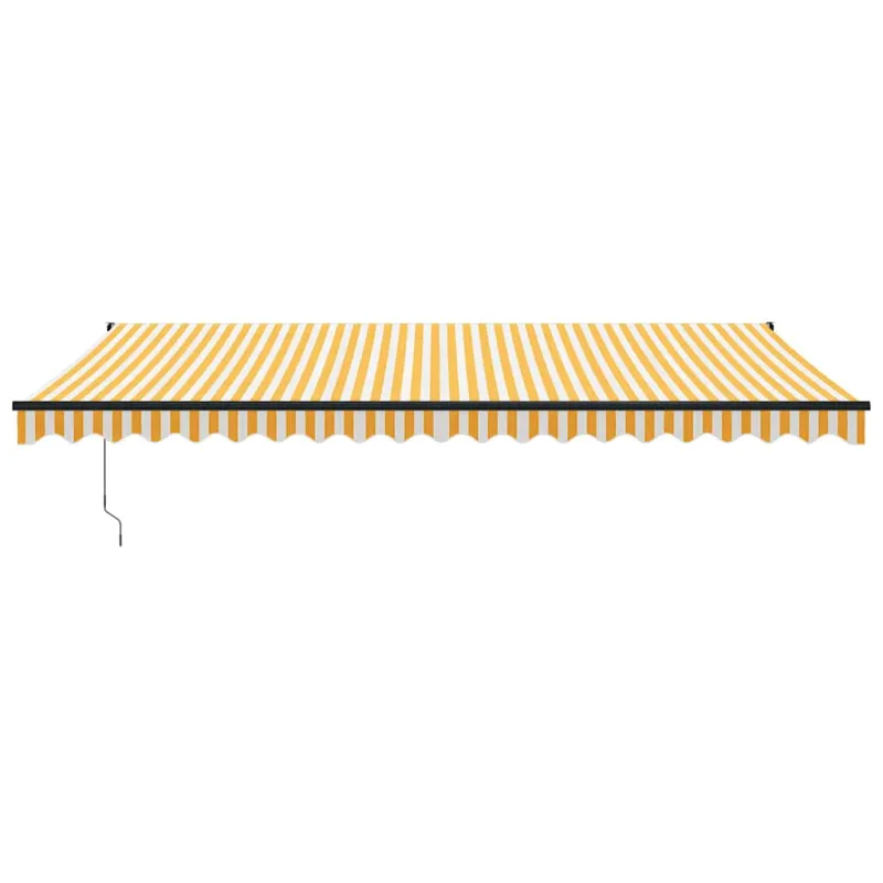 Automatinė ištraukiama markizė, geltona ir balta, 5x3m