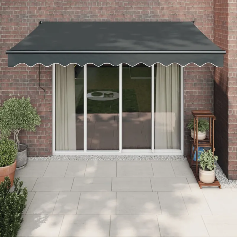 Automatinė ištraukiama markizė, antracito spalvos, 3x2,5m