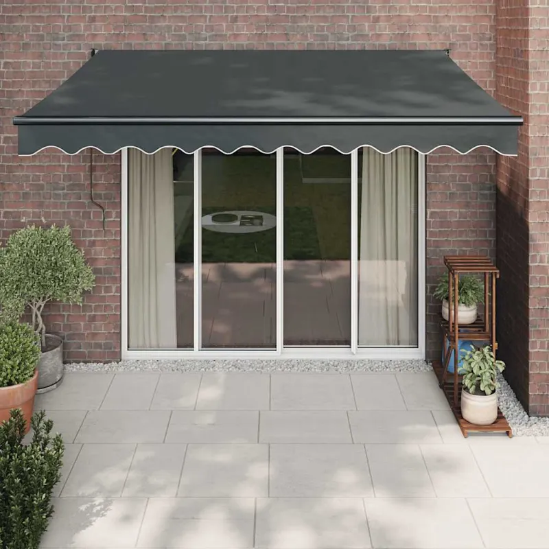 Automatinė ištraukiama markizė, antracito spalvos, 3,5x2,5m