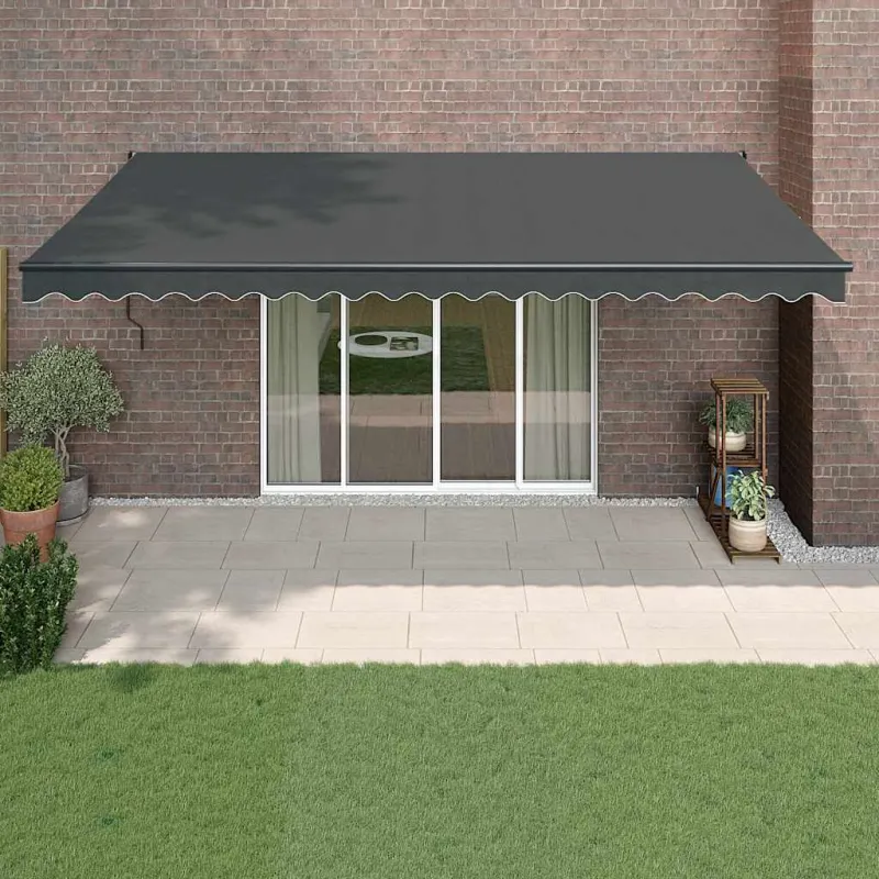 Automatinė ištraukiama markizė, antracito spalvos, 5x3m