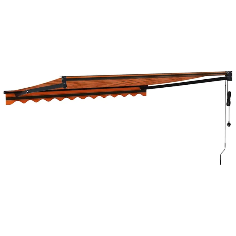 Automatinė ištraukiama markizė, oranžinė ir ruda, 3x2,5m