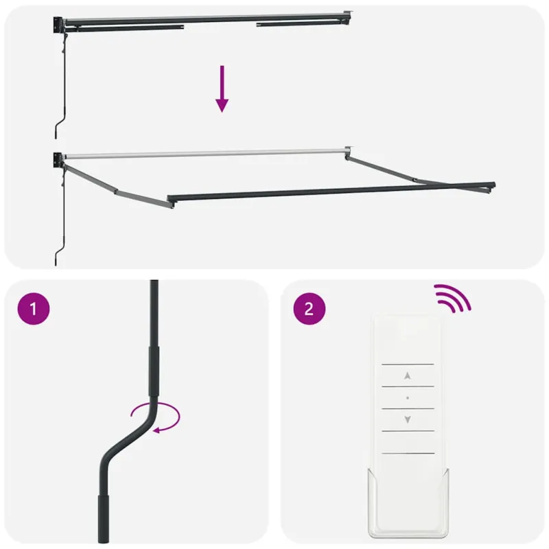 Automatinė ištraukiama markizė, oranžinė ir ruda, 3,5x2,5m