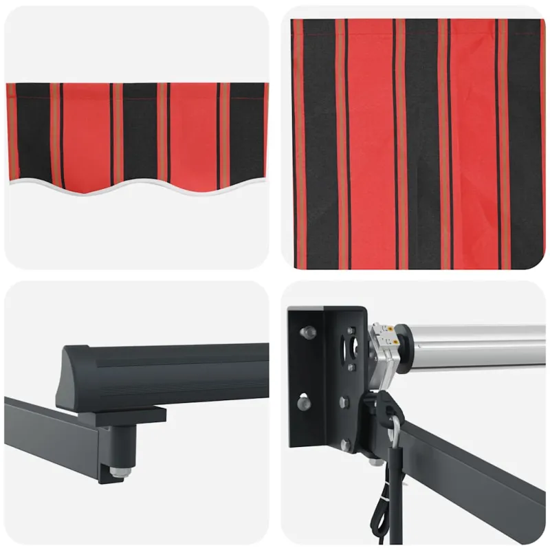 Automatinė ištraukiama markizė, oranžinė ir ruda, 4,5x3m