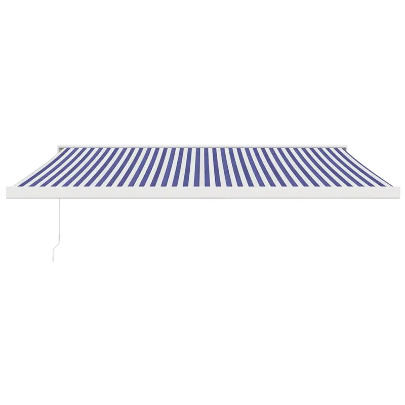 Ištraukiama markizė, mėlyna/balta, 4x3m, audinys ir aliuminis