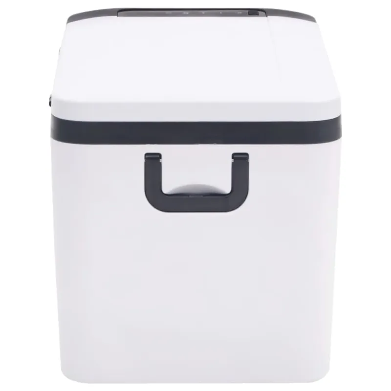 Šaltdėžė su rankena ir adapteriu, juoda ir balta, 18l, PP ir PE