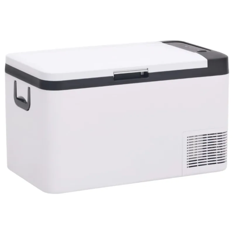 Šaltdėžė su rankena ir adapteriu, juoda ir balta, 25l, PP ir PE