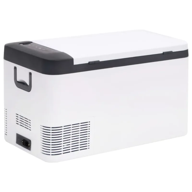 Šaltdėžė su rankena ir adapteriu, juoda ir balta, 25l, PP ir PE