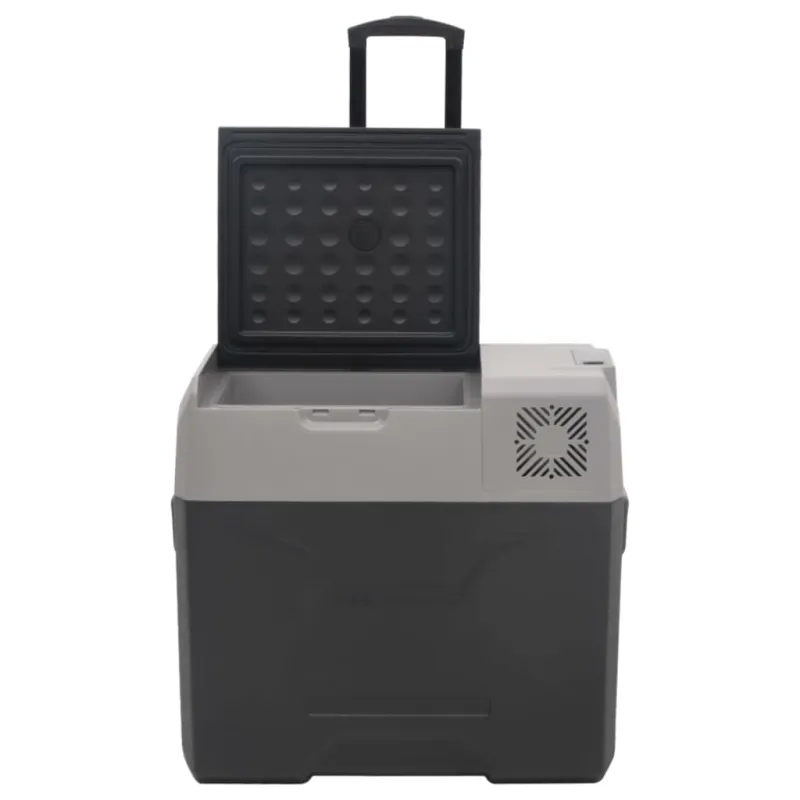 Šaltdėžė su ratukais ir adapteriu, juoda ir pilka, 30l, PP