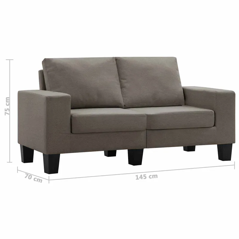 Sofa Taupe Dvivietės audinys