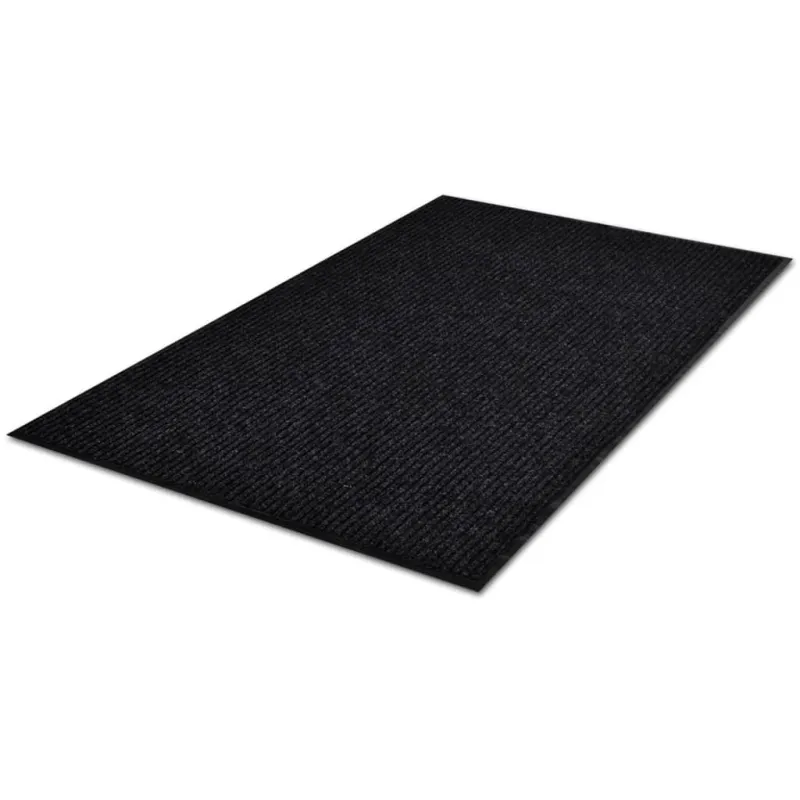 Durų kilimėlis, juodos spalvos, 117x220 cm, PVC