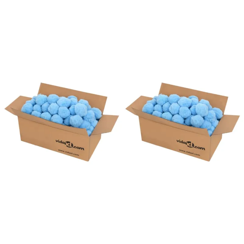 Kamuoliukai baseino filtrui, mėlyni, polietilenas, 1400g