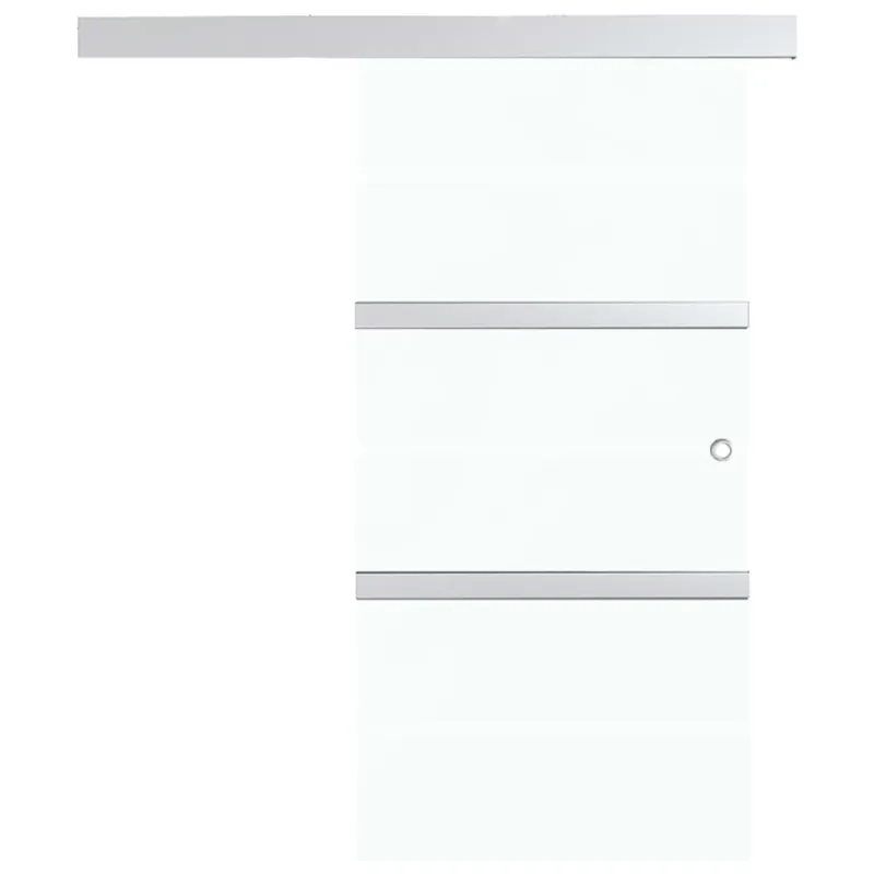 Stumdomos durys su stabdikliais, 76x205cm, stiklas ir aliuminis