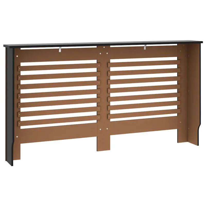 Radiatoriaus uždangalas, juodos spalvos, 152x19x81,5cm, MDF