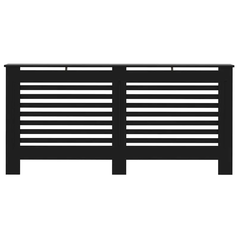 Radiatoriaus uždangalas, juodos spalvos, 172x19x81,5cm, MDF