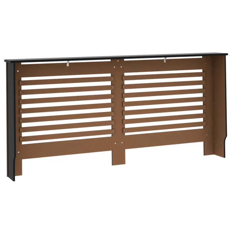 Radiatoriaus uždangalas, juodos spalvos, 172x19x81,5cm, MDF
