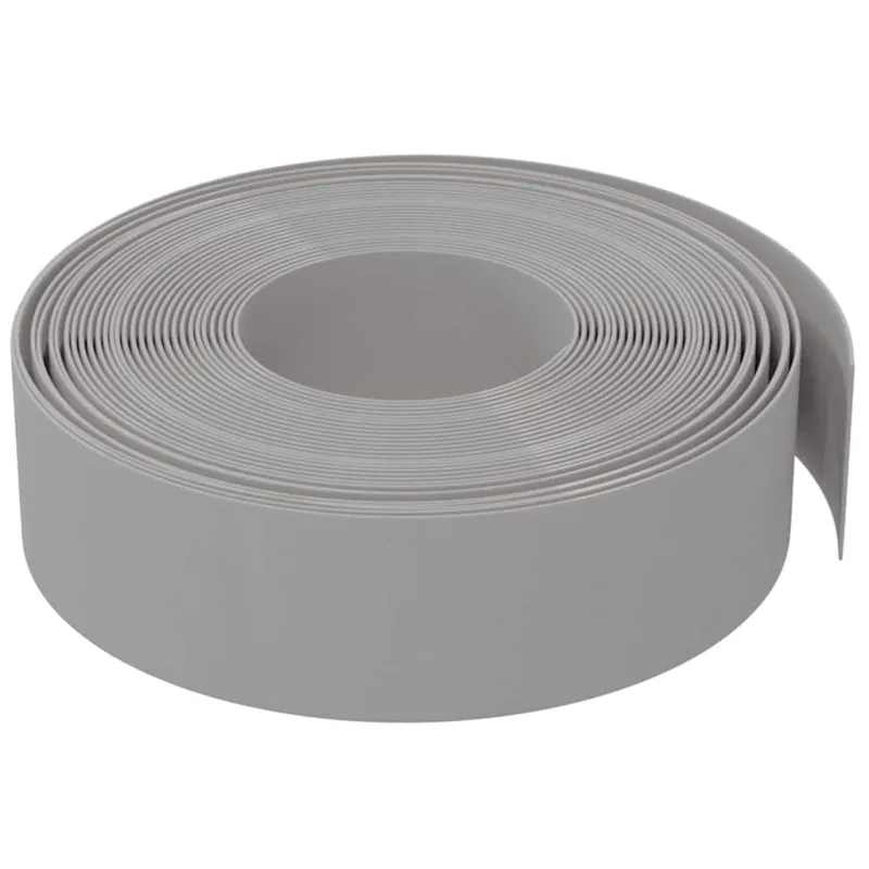 Sodo apvadai, 4vnt., pilkos spalvos, 10m, 15cm, polietilenas