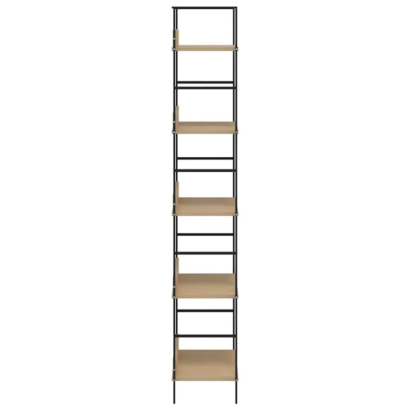 Knygų lentyna, 5 aukštų, ąžuolo, 60x27,6x158,5cm, mediena
