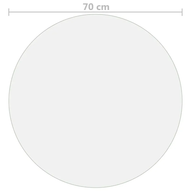 Stalo apsauga, permatoma, 70cm skersmens, 1,6mm, PVC