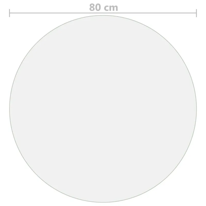 Stalo apsauga, permatoma, 80cm skersmens, 2mm, PVC