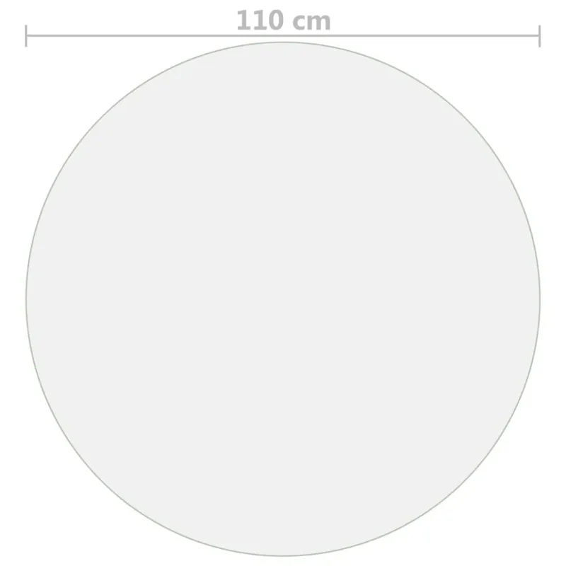 Stalo apsauga, permatoma, 110cm skersmens, 1,6mm, PVC