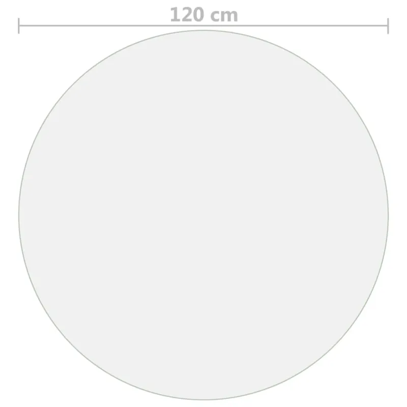 Stalo apsauga, permatoma, 120cm skersmens, 1,6mm, PVC