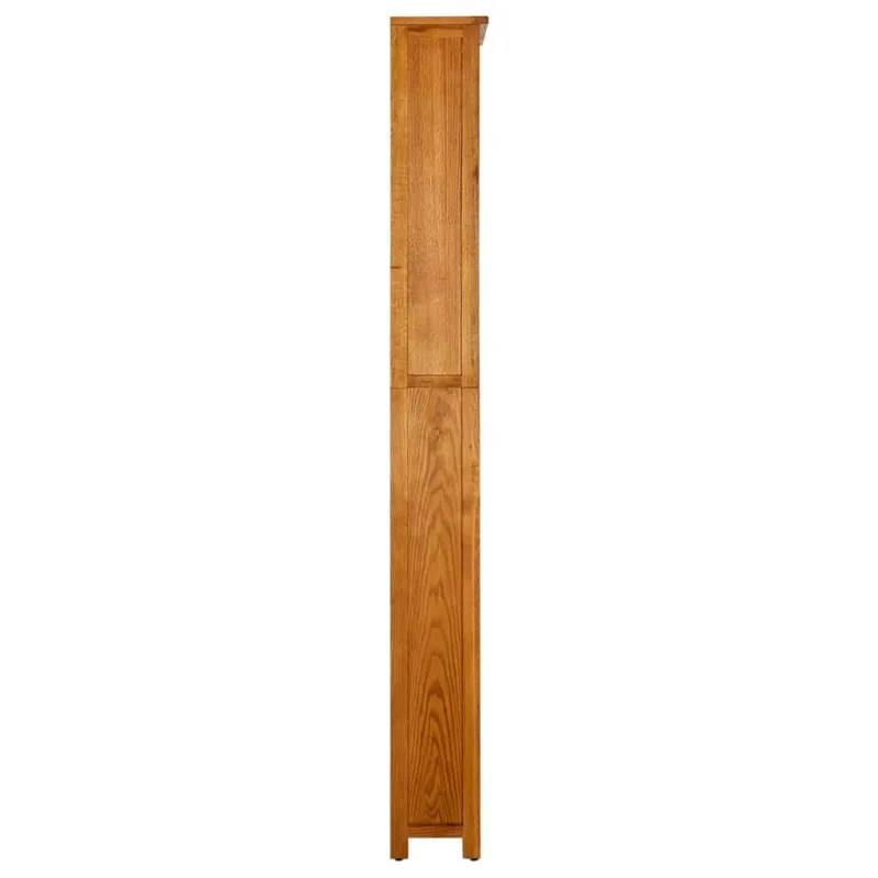 Knygų spinta su 7 lentynomis, 90x22,5x200cm, ąžuolo masyvas