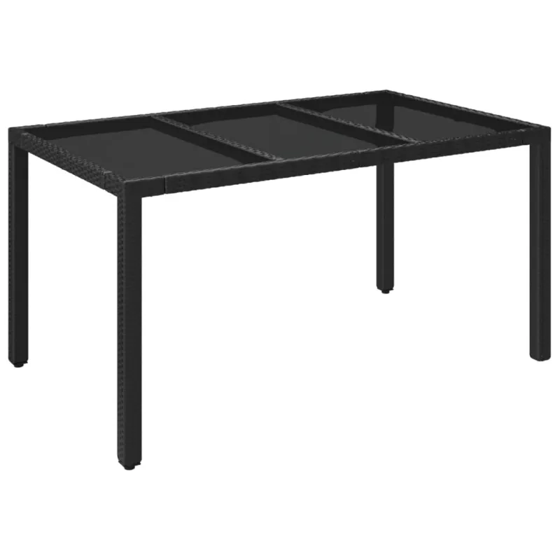 Soodokokoonpano pehmusteilla, 5-osaa, musta, polyrattani