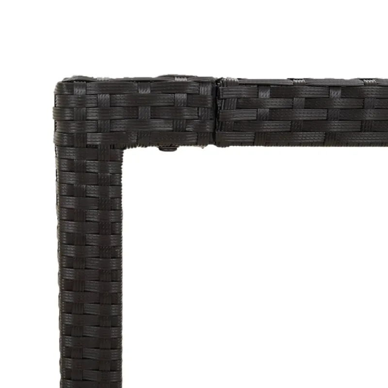 Soodokokoonpano pehmusteilla, 5-osaa, musta, polyrattani