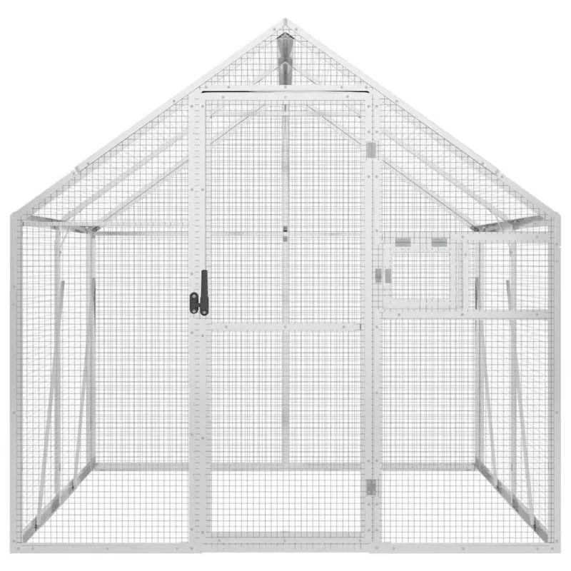 Paukštidė, sidabrinės spalvos, 1,79x2x1,85m, aliuminis