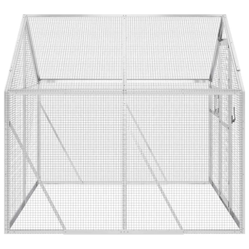 Paukštidė, sidabrinės spalvos, 1,79x2x1,85m, aliuminis