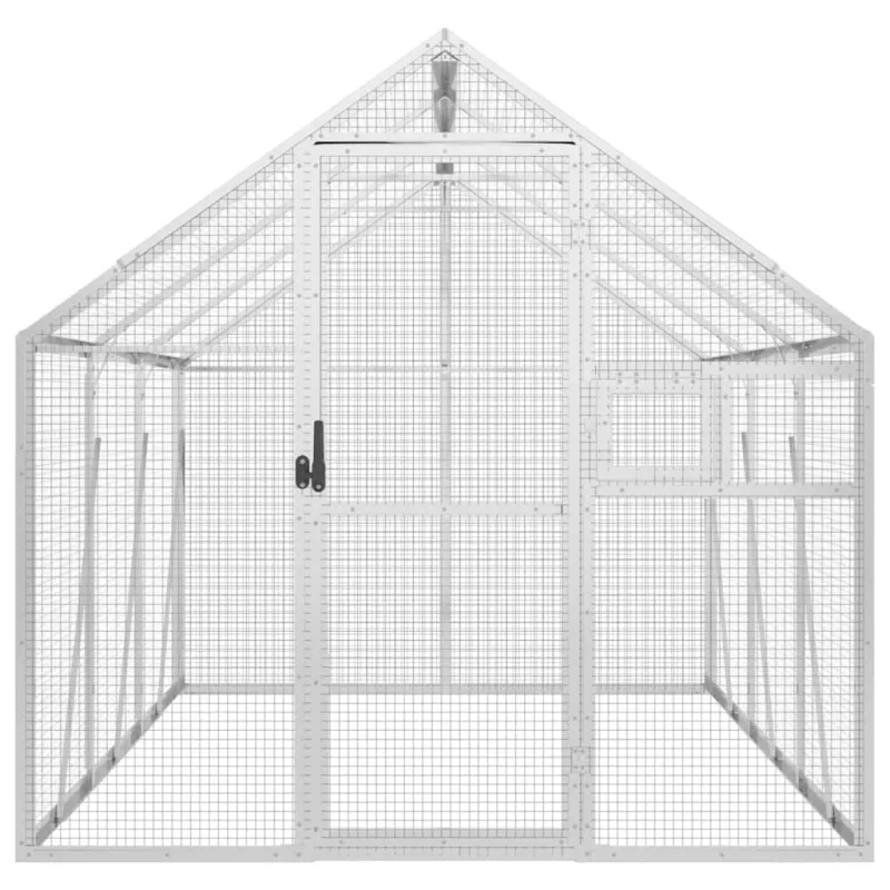 Paukštidė, sidabrinės spalvos, 1,79x3x1,85m, aliuminis