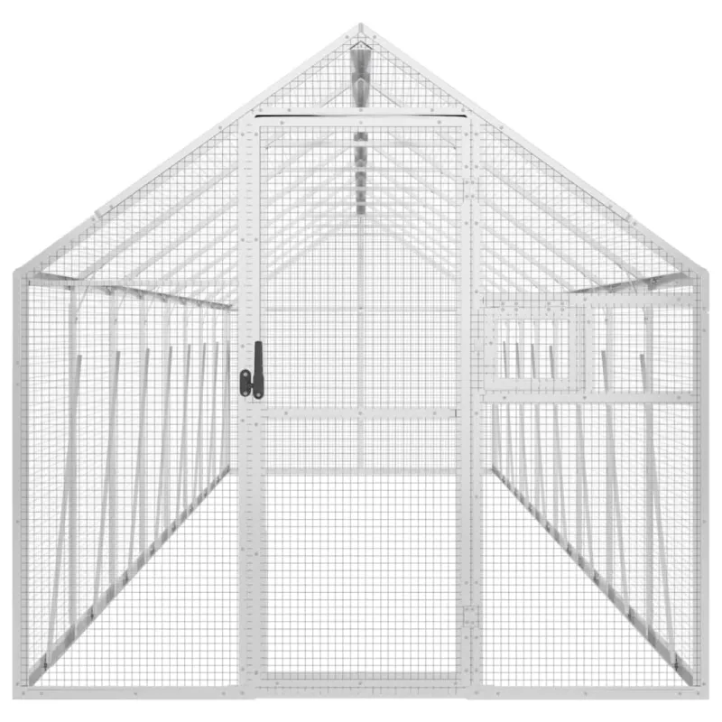 Paukštidė, sidabrinės spalvos, 1,79x8x1,85m, aliuminis