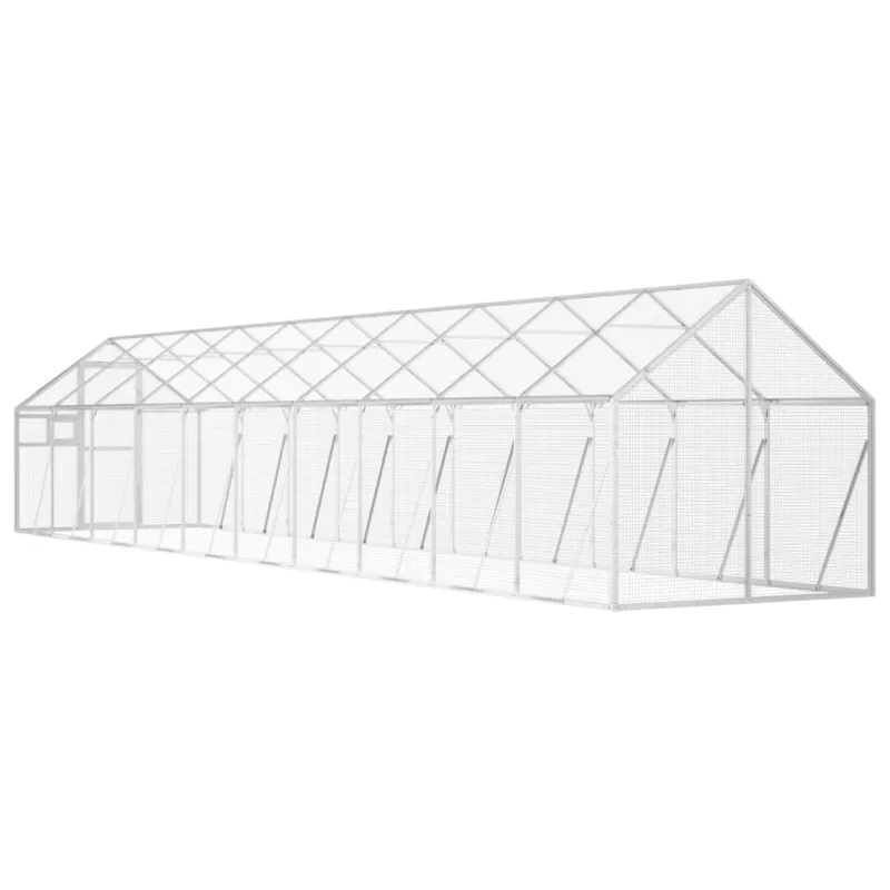 Paukštidė, sidabrinės spalvos, 1,79x10x1,85m, aliuminis