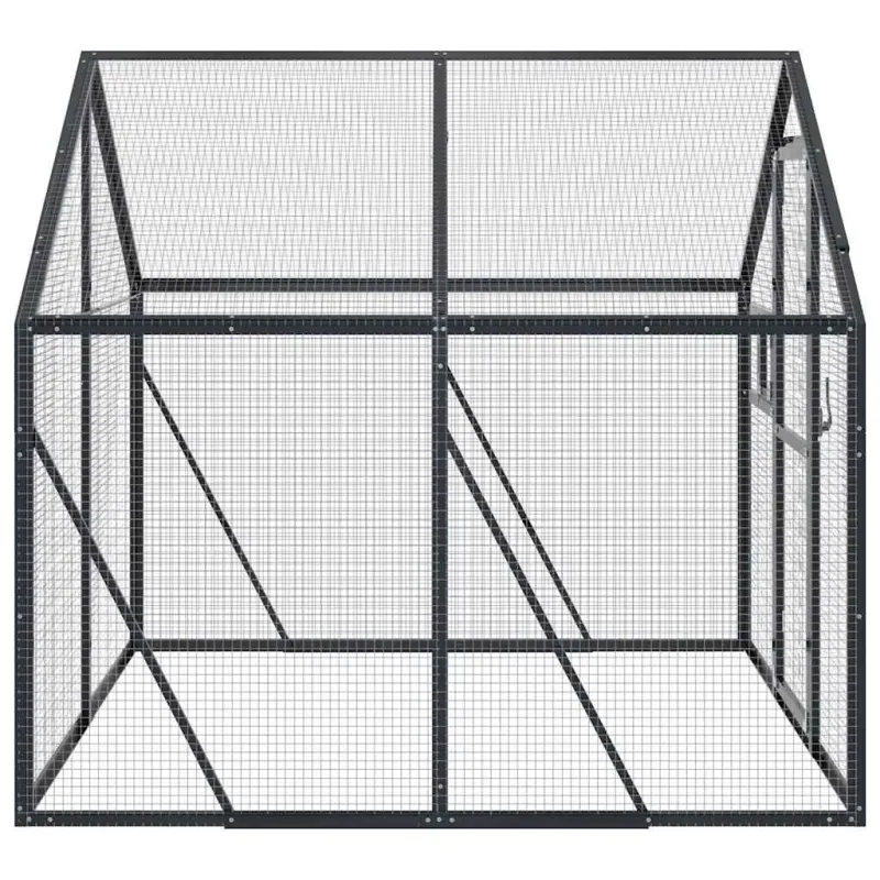 Paukštidė, antracito spalvos, 1,79x2x1,85m, aliuminis