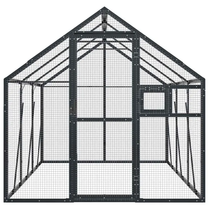 Paukštidė, antracito spalvos, 1,79x3x1,85m, aliuminis
