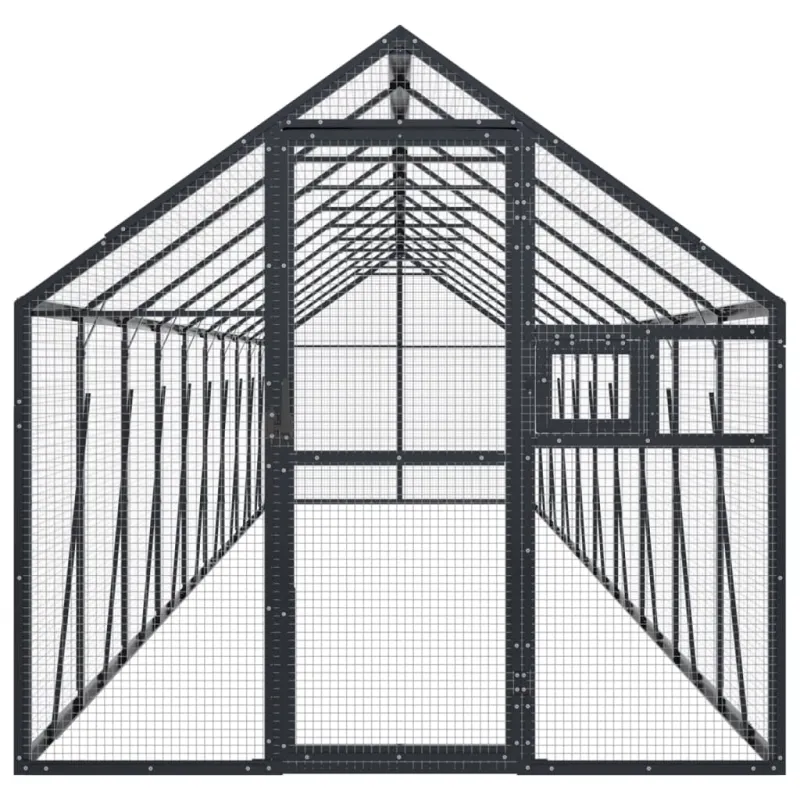 Paukštidė, antracito spalvos, 1,79x10x1,85m, aliuminis