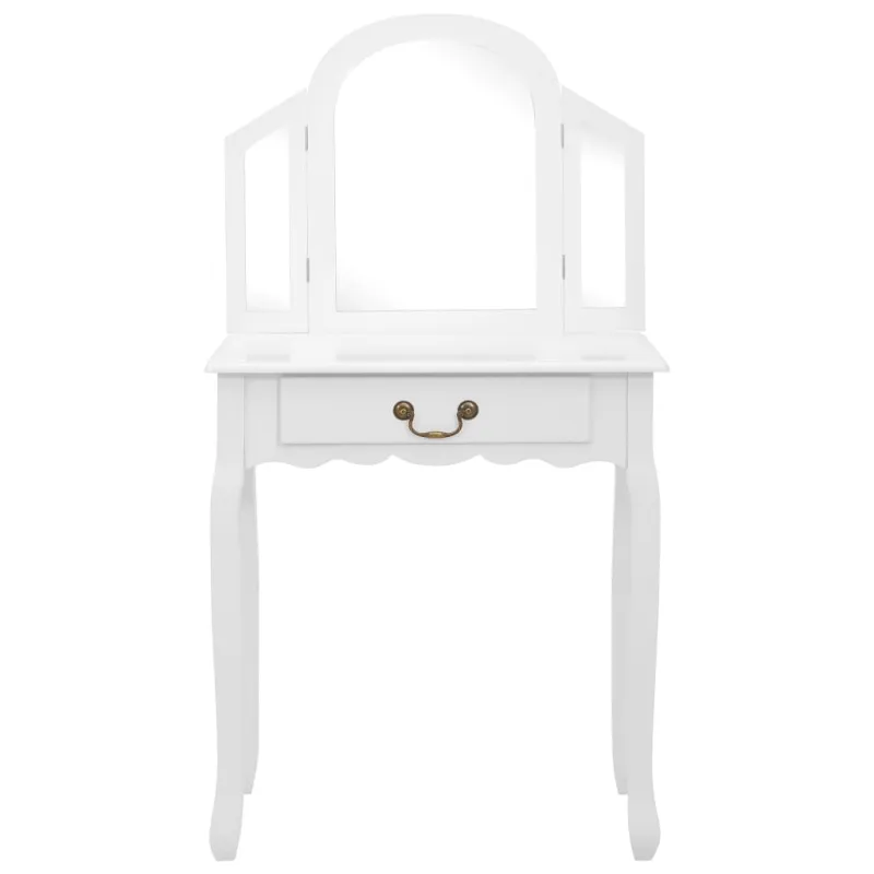 Kosmetinis staliukas, baltas, 65x36x128cm, paulovnija ir MDF