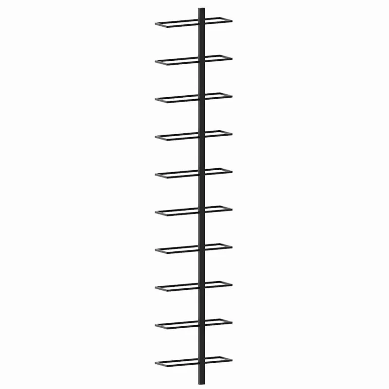Prie sienos montuojami vyno laikikliai, 2vnt., juodi, metalas