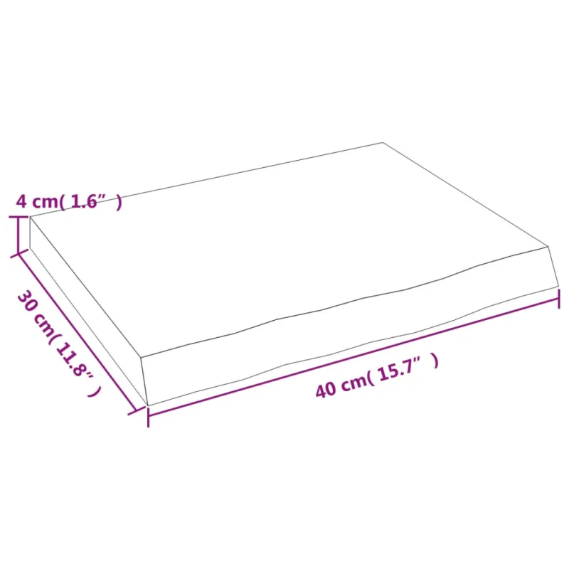 Vonios stalviršis, šviesiai rudas, 40x30x(2-4) cm, mediena