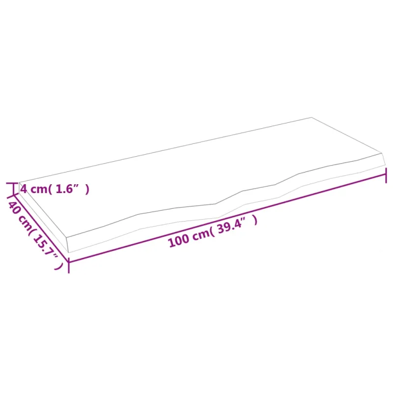 Vonios stalviršis, šviesiai rudas, 100x40x(2-4)cm, mediena