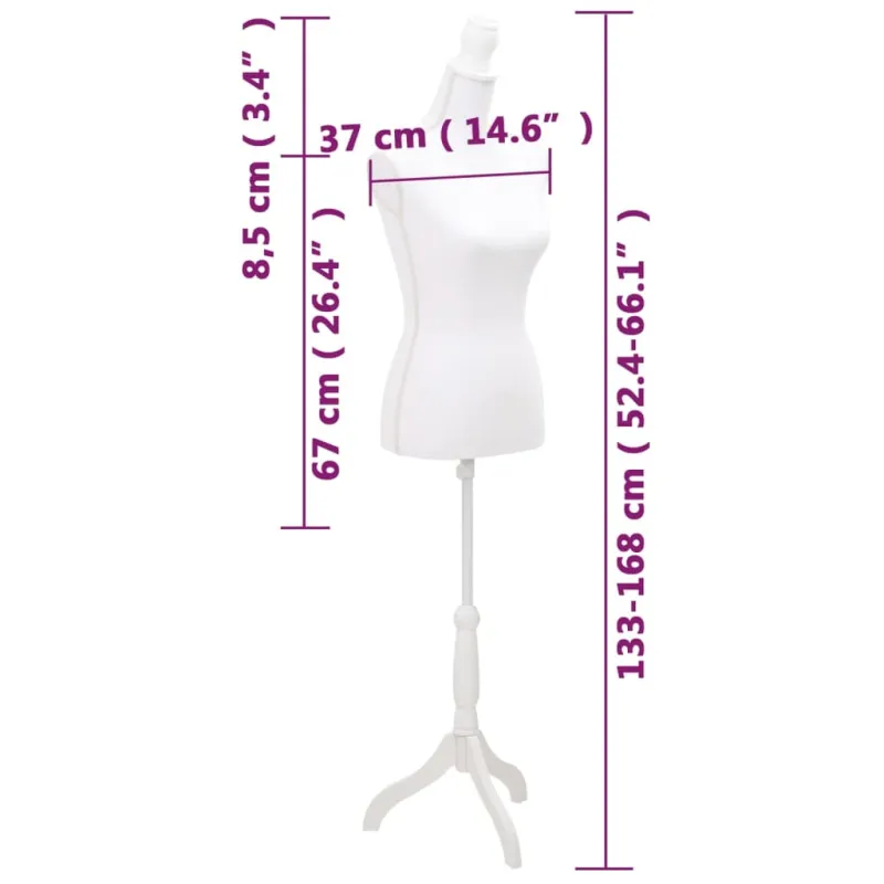 Moters biusto forma, balta