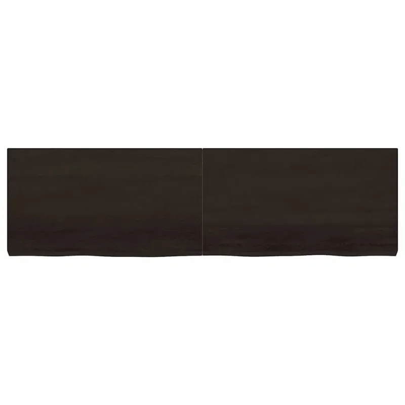 Vonios stalviršis, tamsiai rudas, 180x50x(2-6)cm, mediena